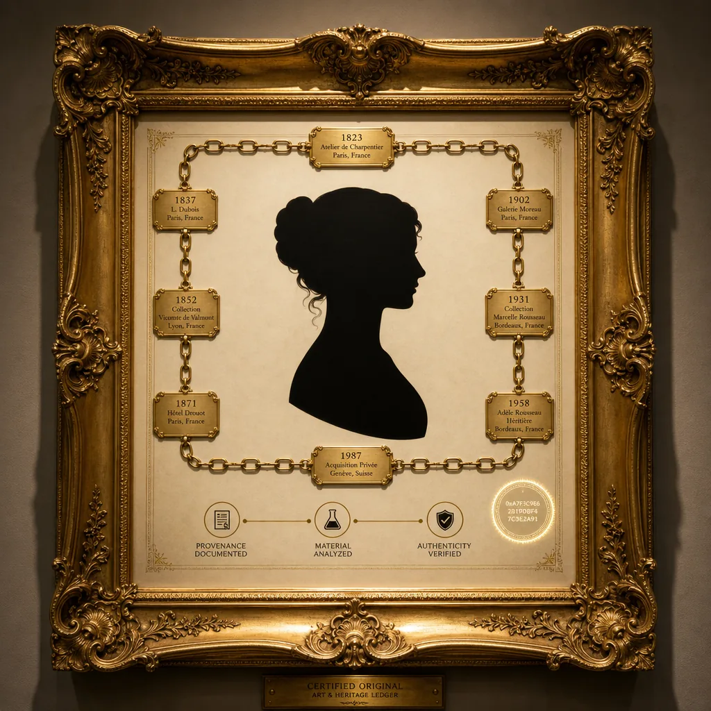 art-authenticity — flagship visual